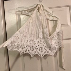 EXPRESS White Crop Top